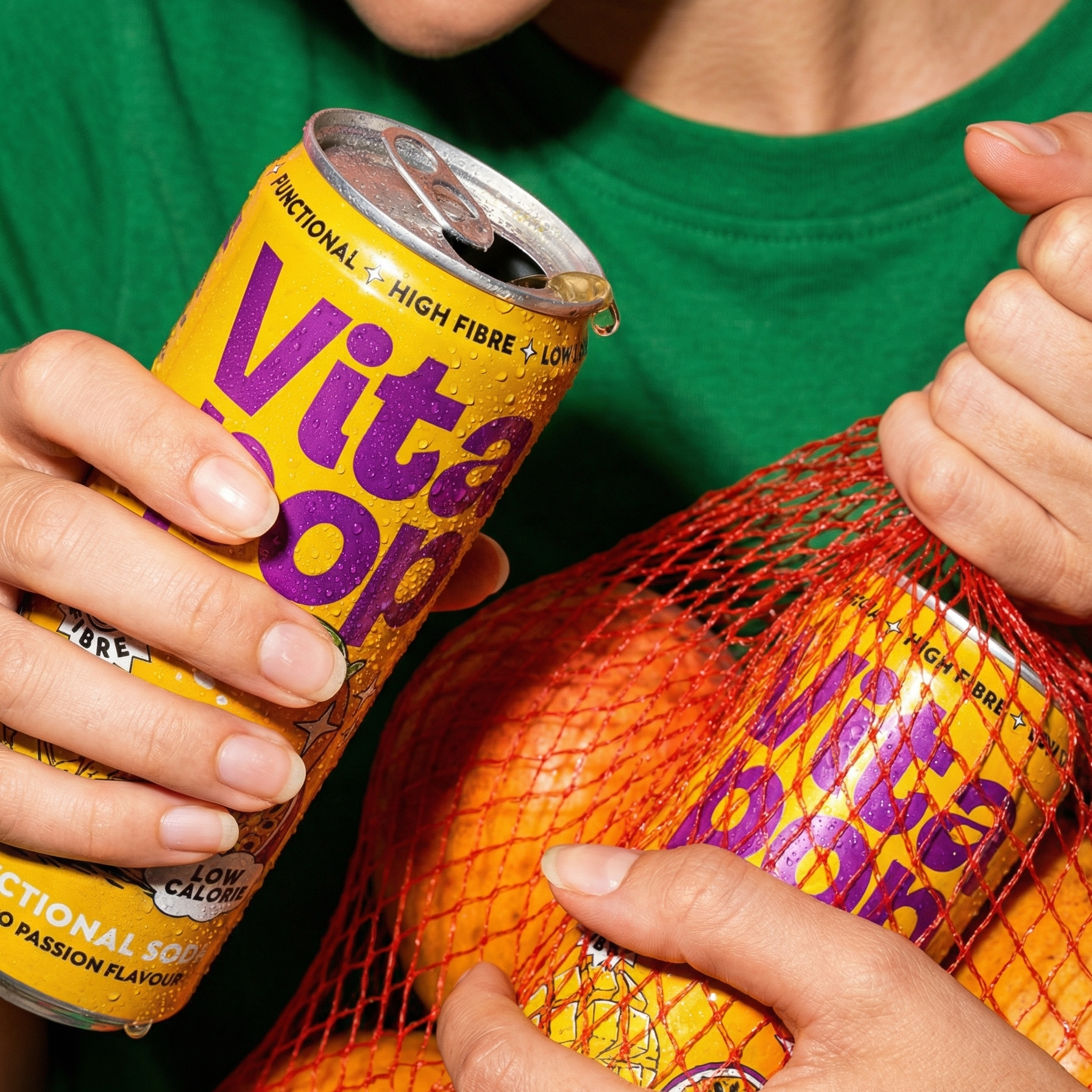 Vita Pop Refresco Prebiótico de Mango y Fruta de la pasión – 12 x 330 ml